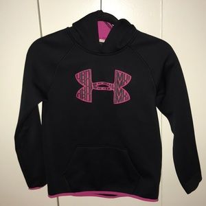 black under armor sweatshirt with pink symbol